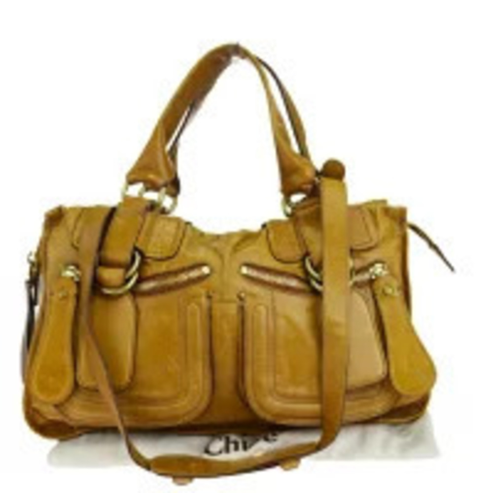 Chloe Handbag Shoulder Bag Brown Leather
